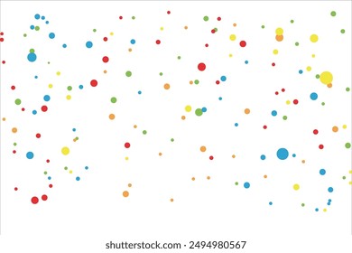 Circle scattered confetti background vector