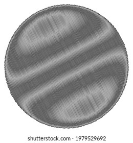 Circle with scribble, sketch, doodle effect pattern