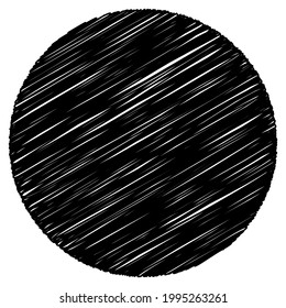 Circle with scribble, sketch, doodle effect pattern