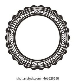 circle seal frame icon vector illustration design