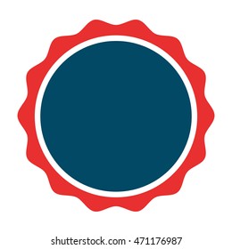circle seal frame icon vector illustration design
