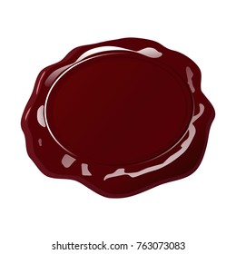Circle seal stamp icon vector illustration design. Burgundy color