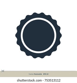 circle seal stamp lace Icon Vector Logo Template Illustration Design. Vector EPS 10.