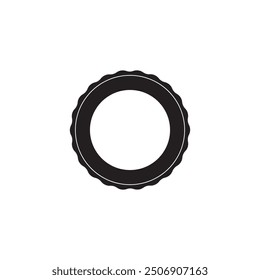 circle seal stamp lace, vector