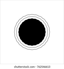 circle seal stamp lace. Vector Illustration