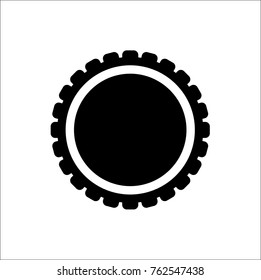 circle seal stamp lace, vector illustration