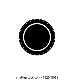 circle seal stamp lace, vector illustration