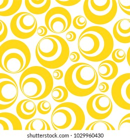 Circle seamless pattern. Art deco style. Abstract geometric modern background.