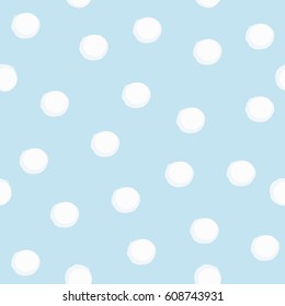 Circle seamless pattern with blue background for use decoration greeting card happy birthday, merry christmas and other holidays, textile etc. Vector Illustration