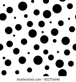 Circle seamless pattern. Fashion graphic background design. Modern stylish abstract texture. Monochrome template for prints, textiles, wrapping, wallpaper, website etc. VECTOR illustration