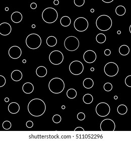 Circle seamless pattern. Fashion graphic background design. Modern stylish abstract texture. Monochrome template for prints, textiles, wrapping, wallpaper, website etc. Vector illustration