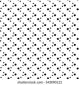 Circle seamless pattern. Fashion graphic background design. Modern stylish abstract texture. Monochrome template for prints, textiles, wrapping, wallpaper, website etc. Vector illustration