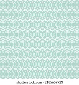 Circle seamless pattern for textile design, blue green simple geometric background