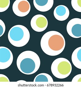 Circle seamless pattern. Vector background