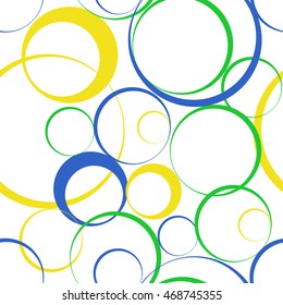 circle seamless pattern. Vector illustration. Rio 2016 olympic games banner.Olympic games event in Brazil . Fashion graphic design.Modern stylish abstract texture. Template for prints,and decoration, 