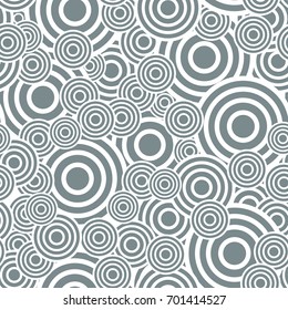 Circle Seamless Pattern. Seamless Circle Vector Illustration Background. Repeating Geometric Tiles. Concentric Circles