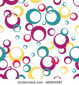 Circle seamless pattern. Vector seamless pattern. Modern stylish texture. Repeating circles background