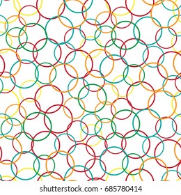 Circle seamless pattern. Vector seamless pattern. Modern stylish texture. Repeating circles background