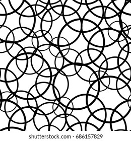 Circle seamless pattern. Vector seamless pattern. Modern stylish texture. Repeating circles background