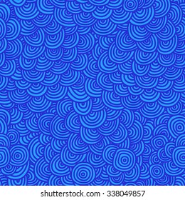 circle seamless winter, frosty pattern, wave, clouds, sky, fog