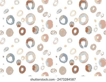 Circle seamless winter pattern. Creative texture for fabric, textile.Endless Pattern Figures Pattern. Seamless pattern Trendy Texture. Scattered Abstract Wallpaper for Mosaic.