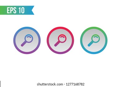 circle search button icon / find button for websites / applications