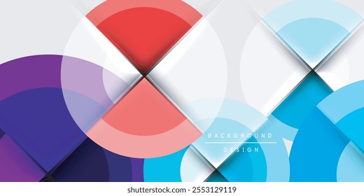 Circle and semi circle geometric background. Vector Illustration For Wallpaper, Banner, Background, Card, Book Illustration, landing page