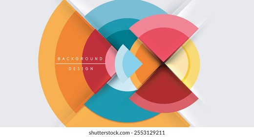 Circle and semi circle geometric background. Vector Illustration For Wallpaper, Banner, Background, Card, Book Illustration, landing page