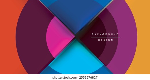 Circle and semi circle geometric background. Vector Illustration For Wallpaper, Banner, Background, Card, Book Illustration, landing page