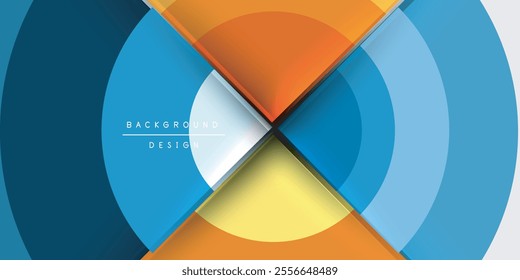 Circle and semi circle geometric background. Vector Illustration For Wallpaper, Banner, Background, Card, Book Illustration, landing page