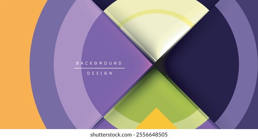 Circle and semi circle geometric background. Vector Illustration For Wallpaper, Banner, Background, Card, Book Illustration, landing page