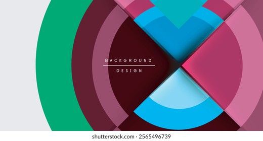 Circle and semi circle geometric background. Vector Illustration For Wallpaper, Banner, Background, Card, Book Illustration, landing page