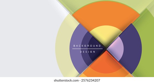 Circle and semi circle geometric background. Vector Illustration For Wallpaper, Banner, Background, Card, Book Illustration, landing page