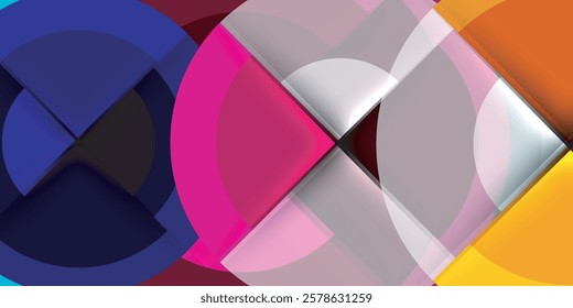 Circle and semi circle geometric background. Vector Illustration For Wallpaper, Banner, Background, Card, Book Illustration, landing page