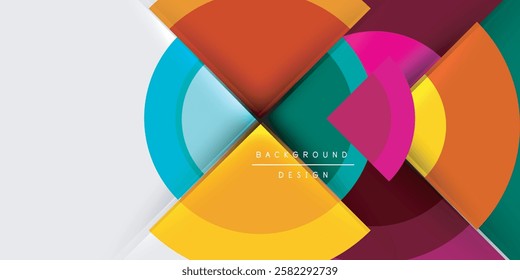 Circle and semi circle geometric background. Vector Illustration For Wallpaper, Banner, Background, Card, Book Illustration, landing page