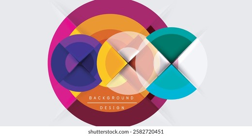 Circle and semi circle geometric background. Vector Illustration For Wallpaper, Banner, Background, Card, Book Illustration, landing page