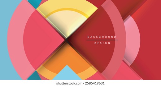 Circle and semi circle geometric background. Vector Illustration For Wallpaper, Banner, Background, Card, Book Illustration, landing page