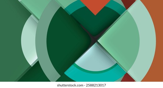 Circle and semi circle geometric background. Vector Illustration For Wallpaper, Banner, Background, Card, Book Illustration, landing page