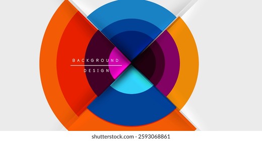 Circle and semi circle geometric background. Vector Illustration For Wallpaper, Banner, Background, Card, Book Illustration, landing page