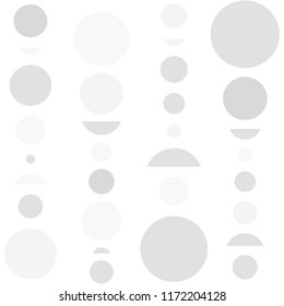 Circle and semicircle abstract vector pattern, geometric background