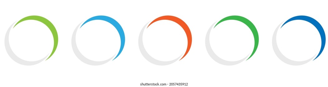 Circle, Semicircle Icon, Symbol. Circular Frame, Border