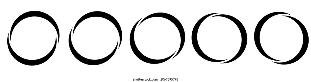 Circle, semicircle icon, symbol. Circular frame, border