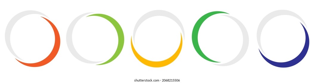 Circle, Semicircle Icon, Symbol. Circular Frame, Border