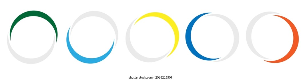 Circle, Semicircle Icon, Symbol. Circular Frame, Border