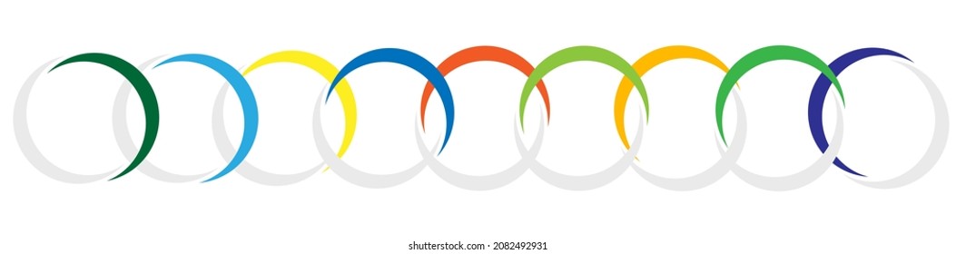 Circle, Semicircle Icon, Symbol. Circular Frame, Border