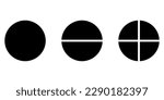 Circle semicircle quarter circle shape.