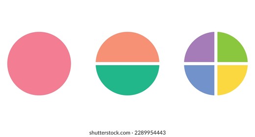Circle semicircle quarter circle shape.