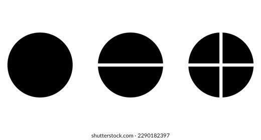 Circle semicircle quarter circle shape.