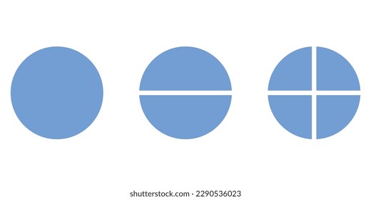 Circle semicircle quarter circle shape.