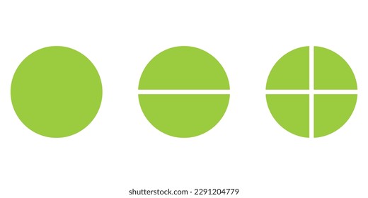 Circle semicircle quarter circle shape.